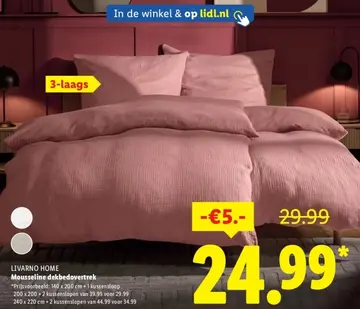 Aanbieding: Mousseline dekbedovertrek