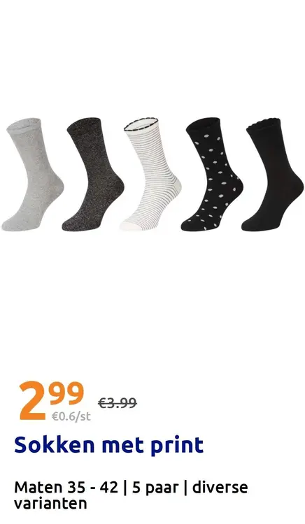 Promotie: Sokken met print