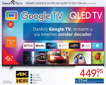 Promotie: ULTRA HD QLED TV 55"/139 cm