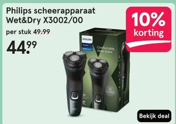 Aanbieding: Philips scheerapparaat Wet&Dry X3002/00