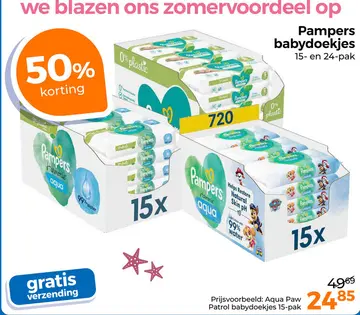 Aanbieding: Pampers babydoekjes