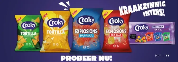 Promotie: Croky Tortilla Bolognese, Tortilla Nacho Chee