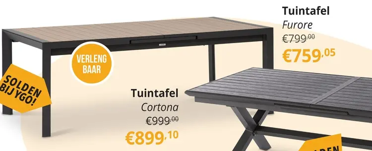 Promotie: Tuintafel Furore