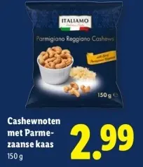 Aanbieding: Cashewnoten met Parmezaanse kaas