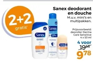 Aanbieding: Sanex deodorant en douche
