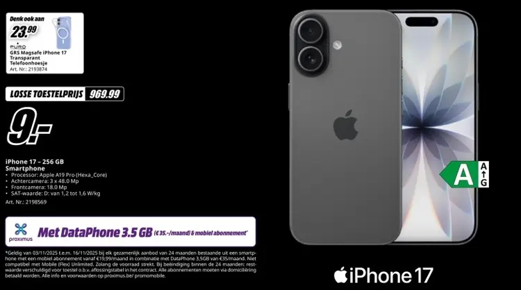 Promotie: iPhone 17