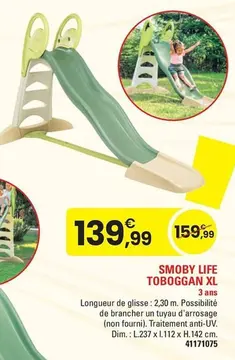Offre: SMOBY LIFE TOBOGGAN XL