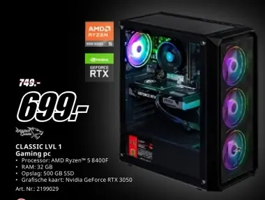 Promotie: CLASSIC LVL 1 Gaming pc