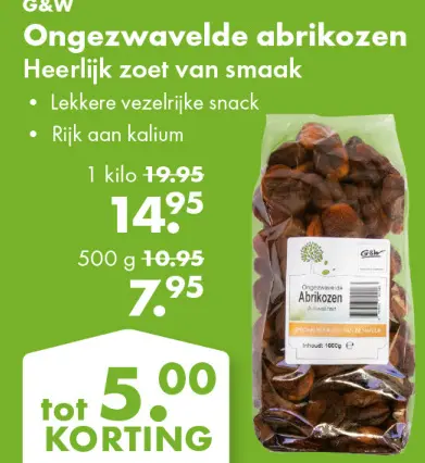 Aanbieding: Ongezwavelde abrikozen