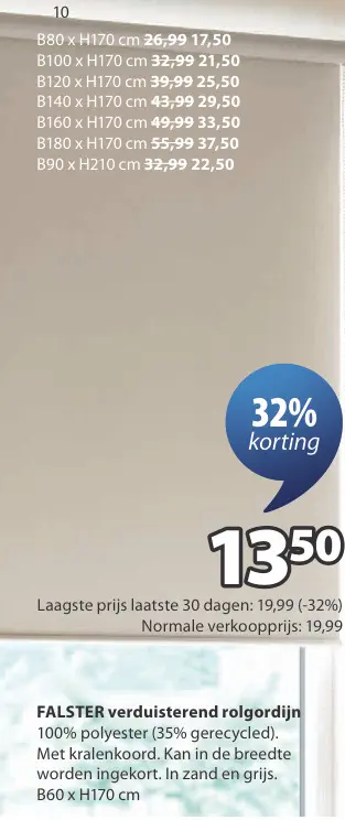 Aanbieding: FALSTER verduisterend rolgordijn