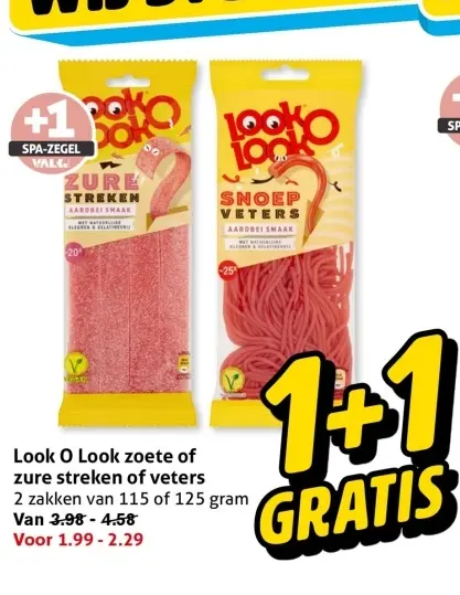 Aanbieding: Look O Look zoete of zure streken of veters