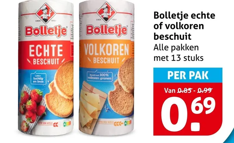 Aanbieding: Echte of volkoren beschuit