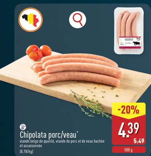 Offre: Chipolata porc/veau
