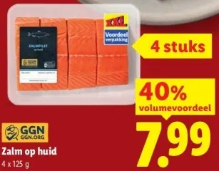 Aanbieding: Zalm op huid
