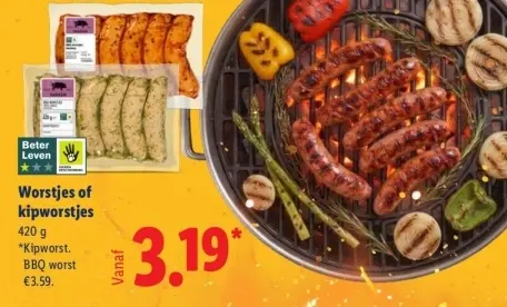 Aanbieding: Worstjes of kipworstjes