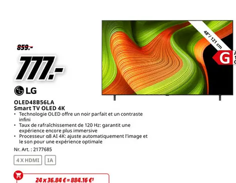 Offre: OLED48B56LA Smart TV OLED 4K