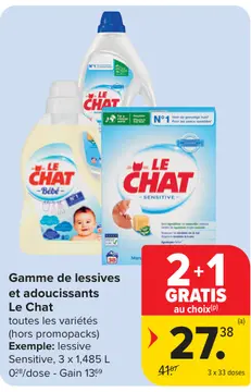 Offre: Gamme de lessives et adoucissants Le Chat