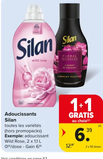 Offre: Adoucissants Silan