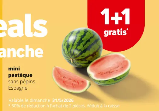 Offre: mini pastèque sans pépins