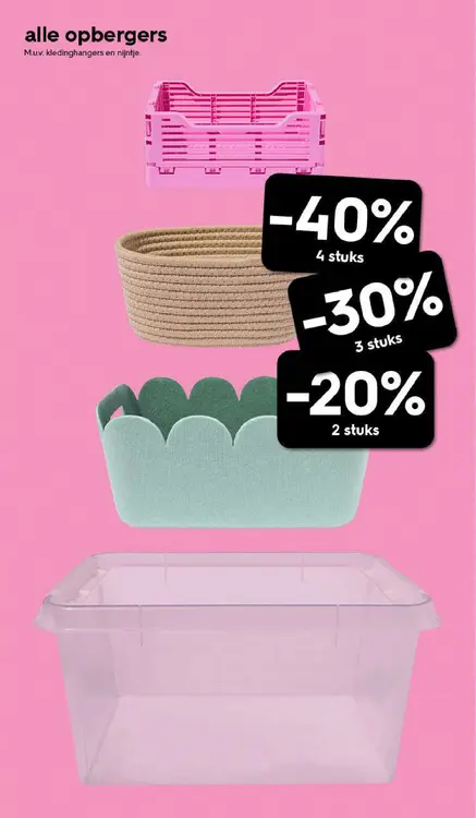 Promotie: Alle opbergers