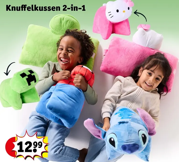 Aanbieding: Knuffelkussen 2-in-1
