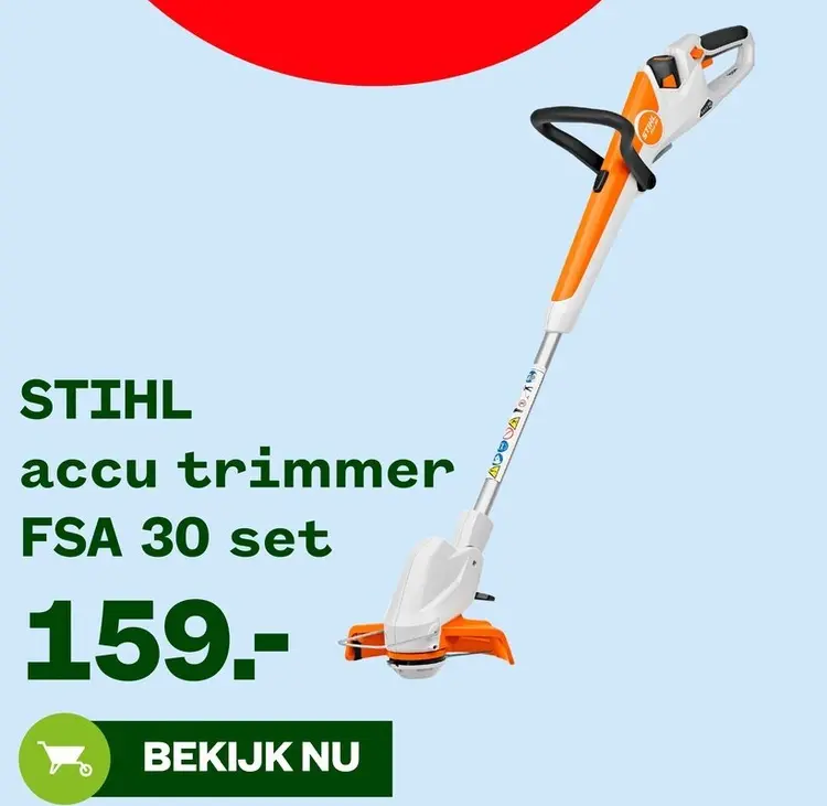Aanbieding: STIHL accu trimmer FSA 30 set