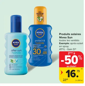Offre: Produits solaires Nivea Sun