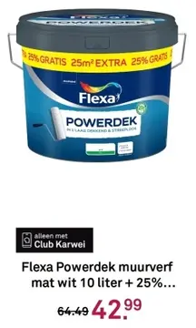 Aanbieding: Powerdek muurverf mat wit