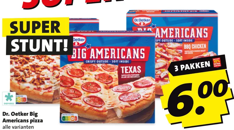 Aanbieding: Big Americans pizza