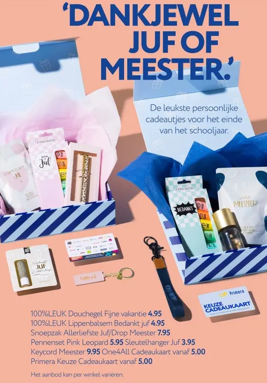 Aanbieding: 'Dankjewel juf of meester'