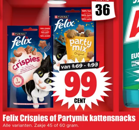 Aanbieding: Crispies of Partymix kattensnacks
