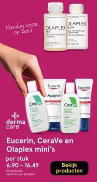 Aanbieding: Eucerin, CeraVe en Olaplex mini's