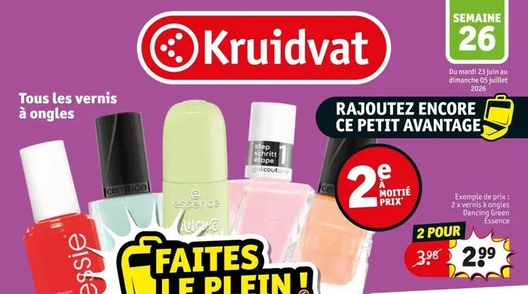 Offre: Tous les vernis à ongles