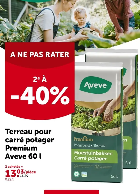 Offre: Terreau pour carré potager Premium