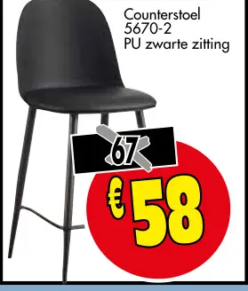 Promotie: Counterstoel