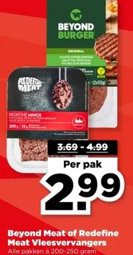 Aanbieding: Beyond Meat of Redefine Meat Vleesvervangers