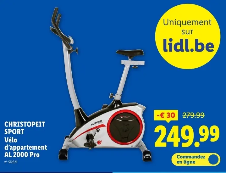 Offre: Vélo d'appartement AL 2000 Pro