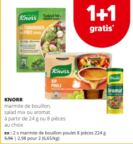 Offre: marmite de bouillon, salad mix ou aromat