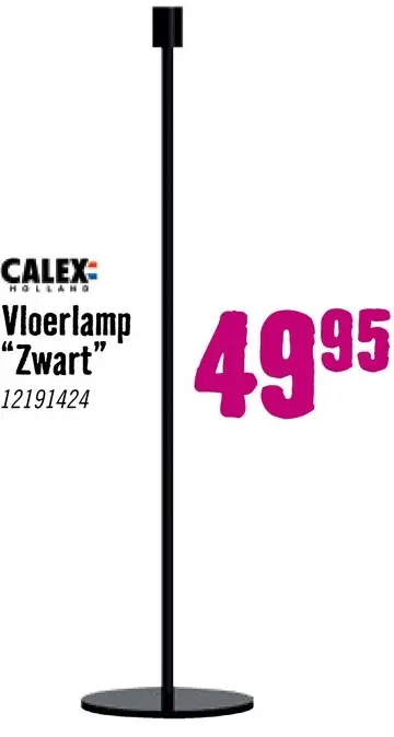 Aanbieding: Vloerlamp 143 cm zwart