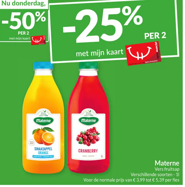 Promotie: Vers fruitsap
