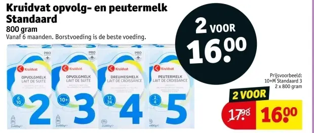 Aanbieding: Opvolg- en peutermelk Standaard
