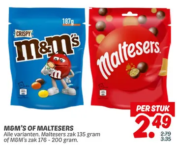 Aanbieding: M&M'S OF MALTESERS