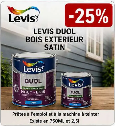 Offre: Levis duol bois exterieur satin