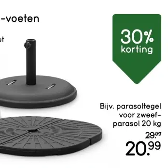 Aanbieding: Parasoltegel voor zweefparasol