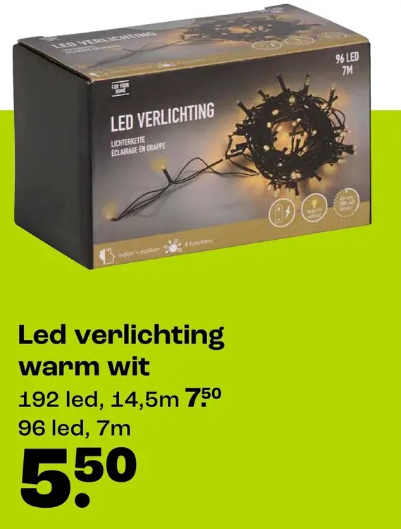 Aanbieding: Led verlichting warm wit