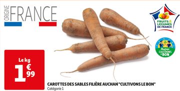 Offre: CAROTTES DES SABLES FILIÈRE AUCHAN "CULTIVONS