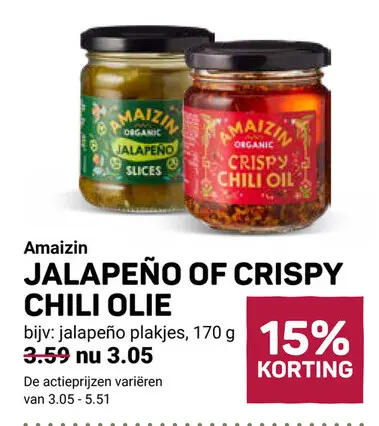 Aanbieding: Jalapeño of crispy chili olie