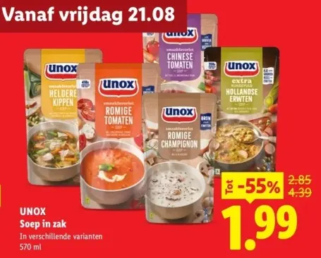 Aanbieding: Soep in zak