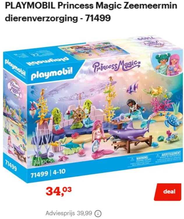 Promotie: Princess Magic Zeemeermin dierenverzorging - 71499