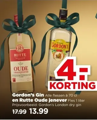 Aanbieding: Gordon's Gin en Rutte Oude jenever